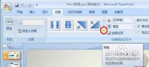 powerpoint2007設(shè)置圖片的切換效果