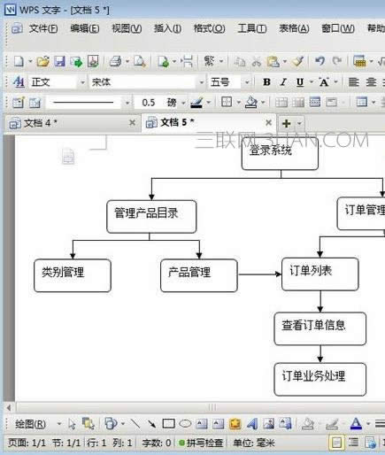wps文字如何繪制流程圖圖文詳細教程