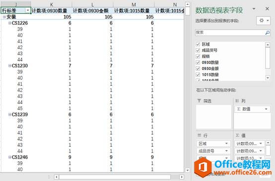 excel 如何利用數(shù)據(jù)透視表查找數(shù)據(jù)差異實(shí)現(xiàn)技巧