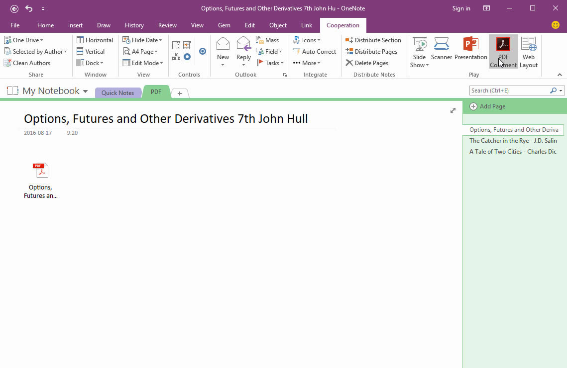 ֱ OneNote 鿴cע PDF 