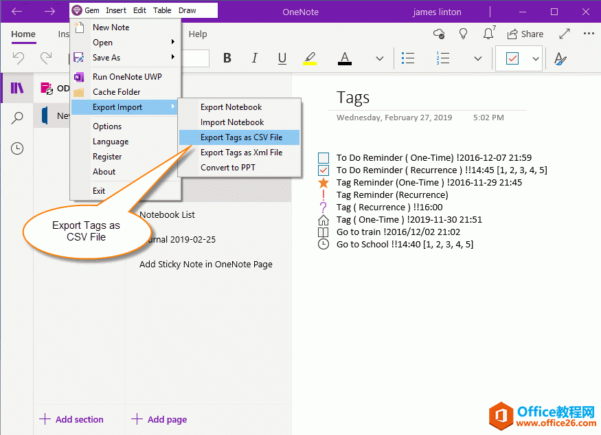 ΂ OneNote (y)И(bio)ӛһ(g) .csv ļ Excel _
