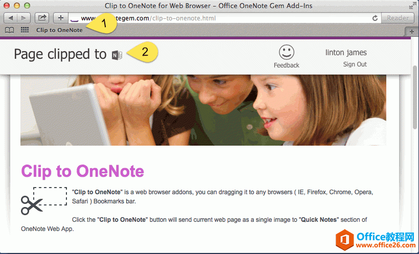 Safari g[ OneNote (y)ü C ݋(sh)ֹPӛ