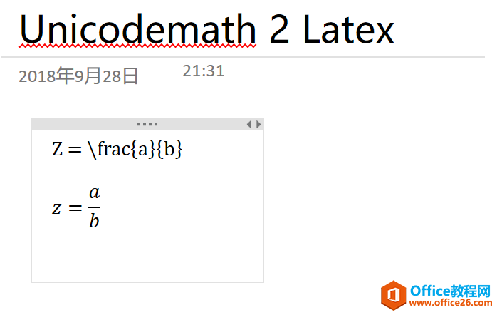 OneNoteNʹLatexóWʽ