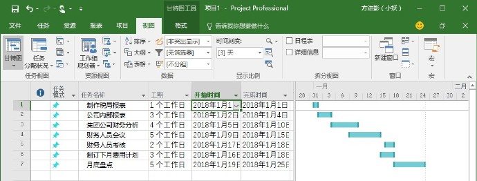 Project 什么是甘特圖